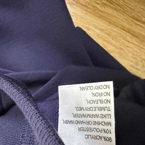 Exclusively Misook Pants Womens XL Navy Blue Pull On Knit Acrylic Career 25" - Picture 10 of 11